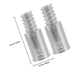 4 paket konektor berulir logam untuk mengganti kepala pada gagang sapu dan pel.